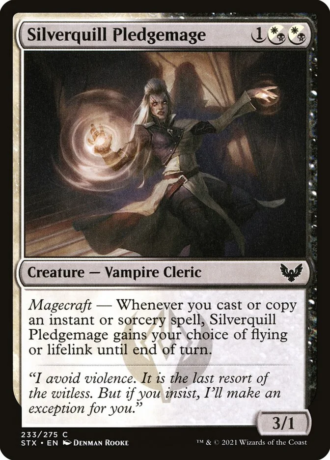 Silverquill Pledgemage (Strixhaven: School of Mages) - Magic: The Gathering in TCG Land