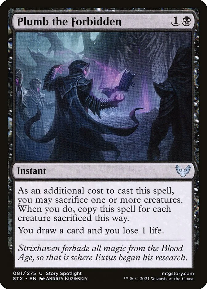 Plumb the Forbidden (Strixhaven: School of Mages) - Magic: The Gathering in TCG Land