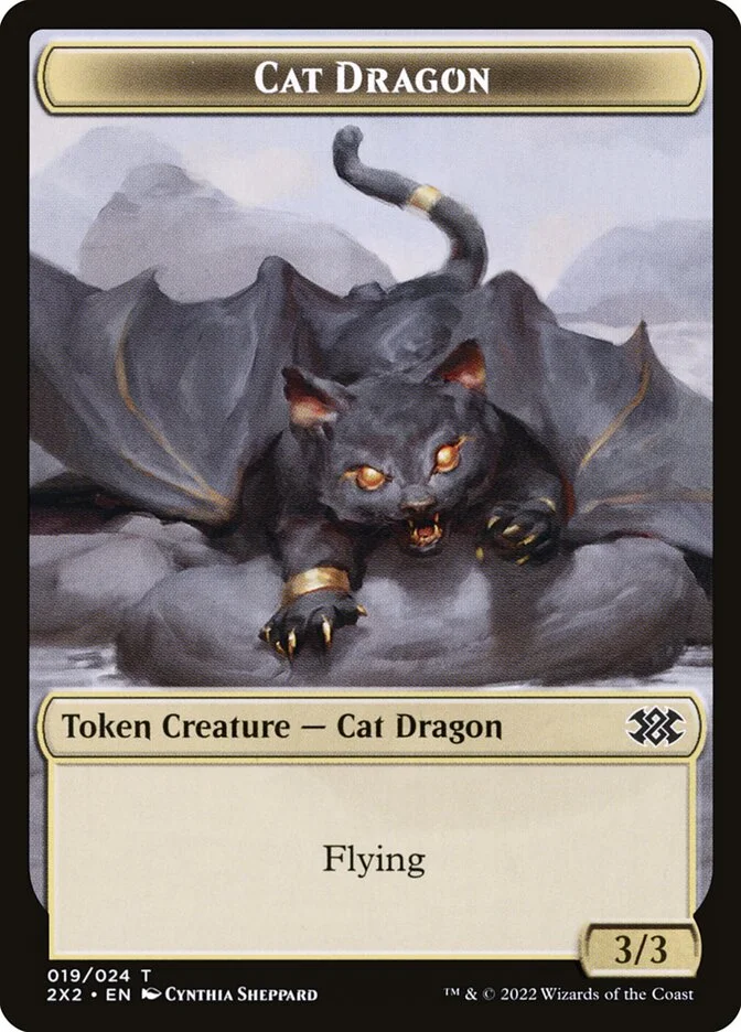 Cat Dragon (Double Masters 2022 Tokens) - Magic: The Gathering in TCG Land