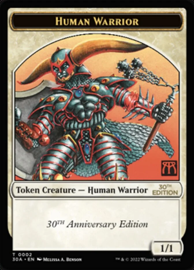 Human Warrior (30th Anniversary Tokens) - Magic: The Gathering in TCG Land