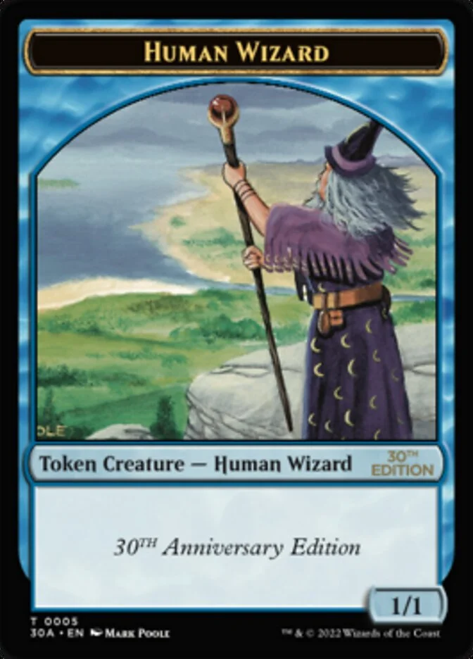 Human Wizard (30th Anniversary Tokens) - Magic: The Gathering in TCG Land