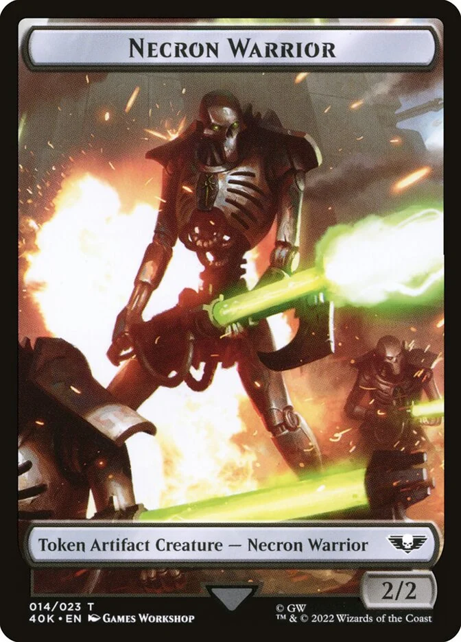 Necron Warrior (Warhammer 40,000 Tokens) - Magic: The Gathering in TCG Land