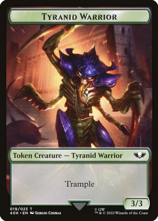 Tyranid Warrior (Warhammer 40,000 Tokens) - Magic: The Gathering in TCG Land