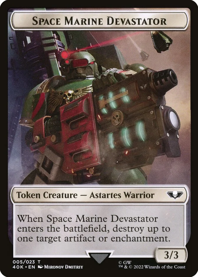Space Marine Devastator (Warhammer 40,000 Tokens) - Magic: The Gathering in TCG Land