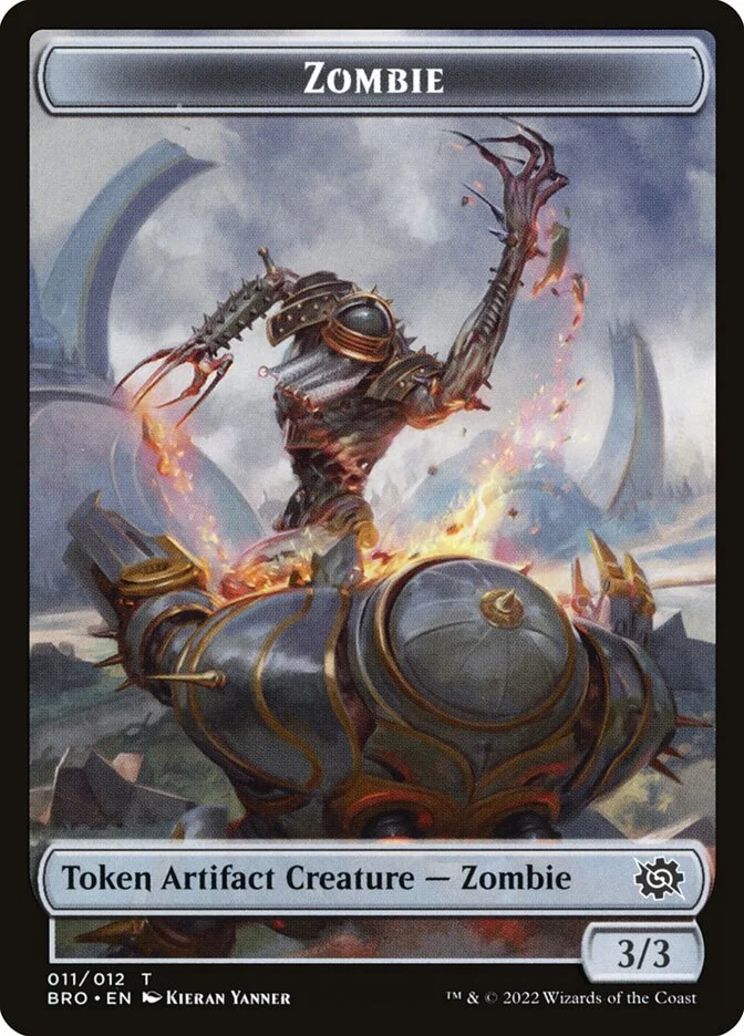 Zombie (The Brothers' War Tokens) - Magic: The Gathering in TCG Land