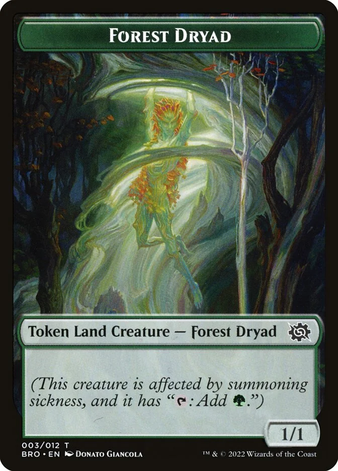 Forest Dryad (The Brothers' War Tokens) - Magic: The Gathering in TCG Land