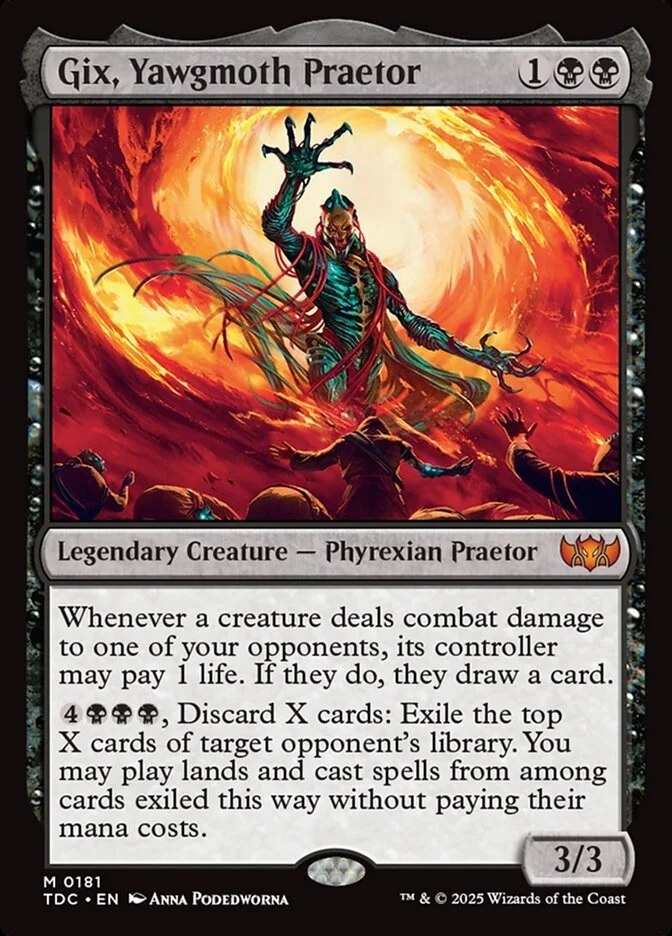 Gix, Yawgmoth Praetor (Tarkir: Dragonstorm Commander) - Magic: The Gathering in TCG Land
