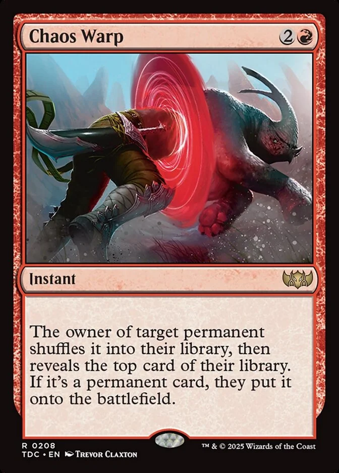 Chaos Warp (Tarkir: Dragonstorm Commander) - Magic: The Gathering in TCG Land