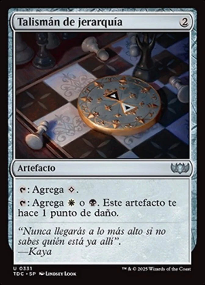 Talismán de jerarquía (Tarkir: Dragonstorm Commander) - Magic: The Gathering in TCG Land