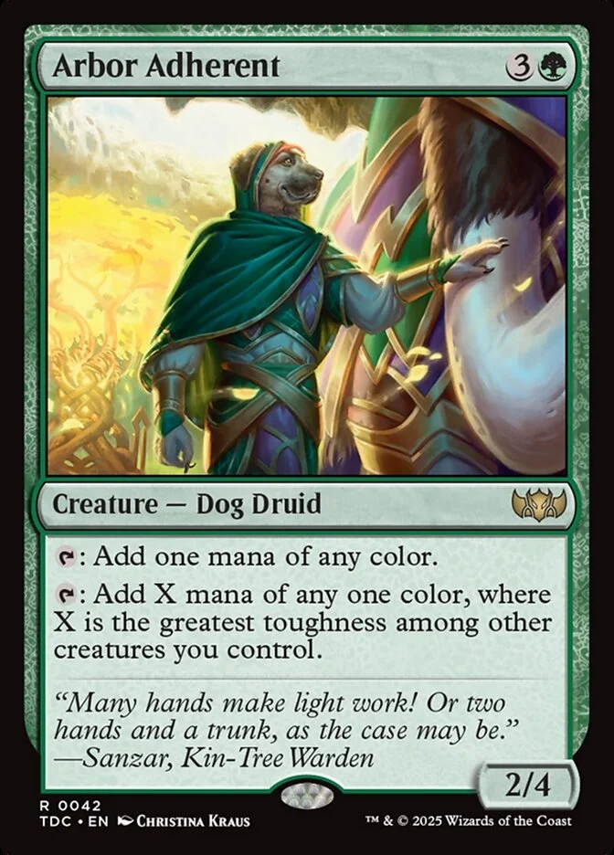 Arbor Adherent (Tarkir: Dragonstorm Commander) - Magic: The Gathering in TCG Land