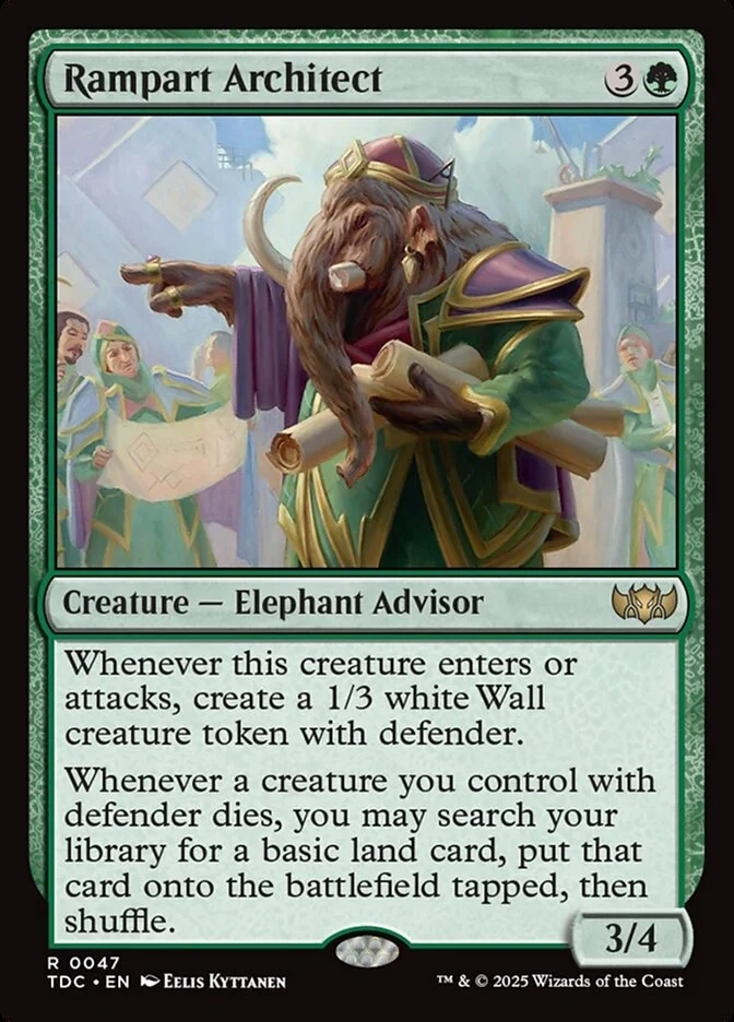 Rampart Architect (Tarkir: Dragonstorm Commander) - Magic: The Gathering in TCG Land