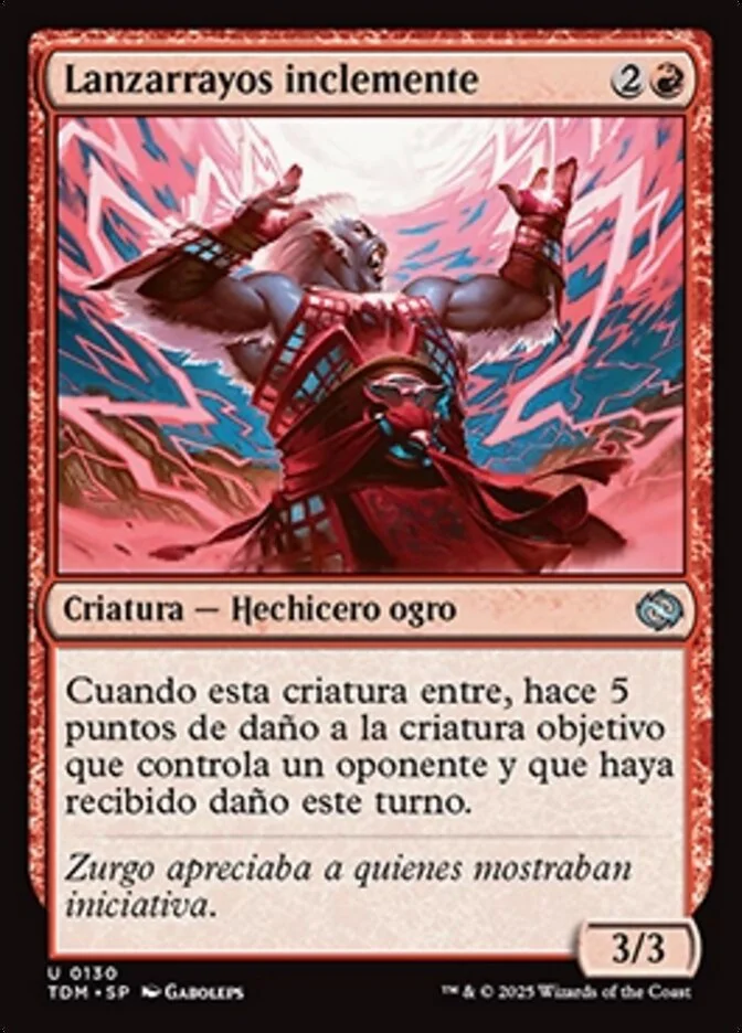 Lanzarrayos inclemente (Tarkir: Dragonstorm) - Magic: The Gathering in TCG Land México