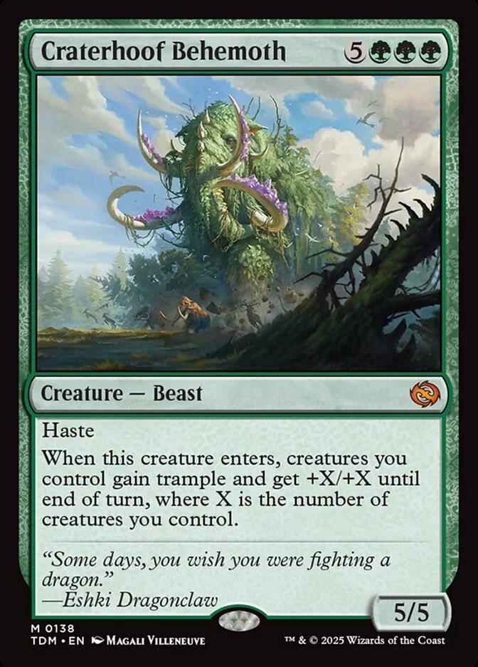 Craterhoof Behemoth (Tarkir: Dragonstorm) - Magic: The Gathering in TCG Land