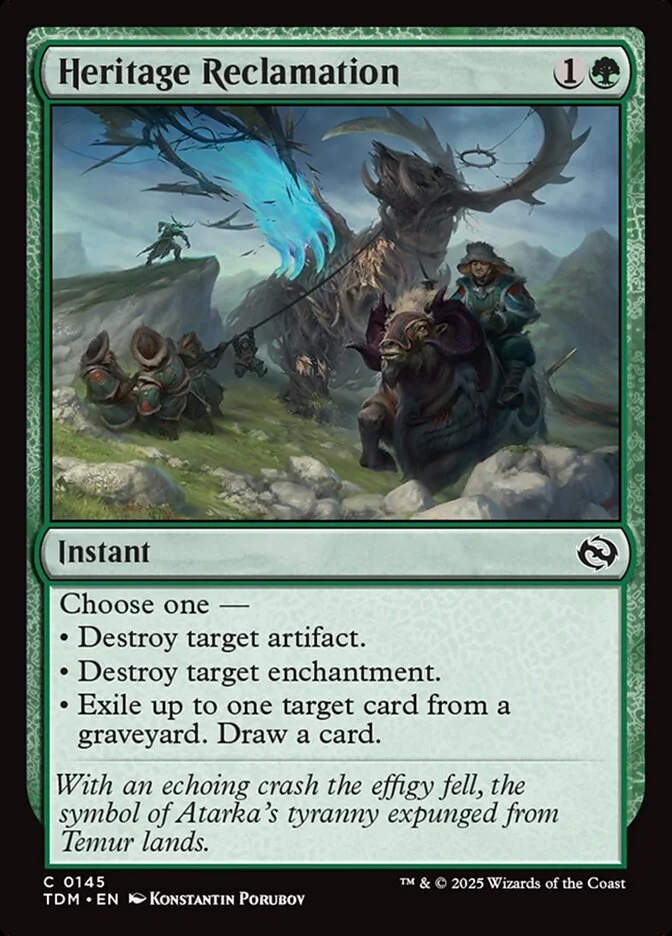 Heritage Reclamation (Tarkir: Dragonstorm) - Magic: The Gathering in TCG Land