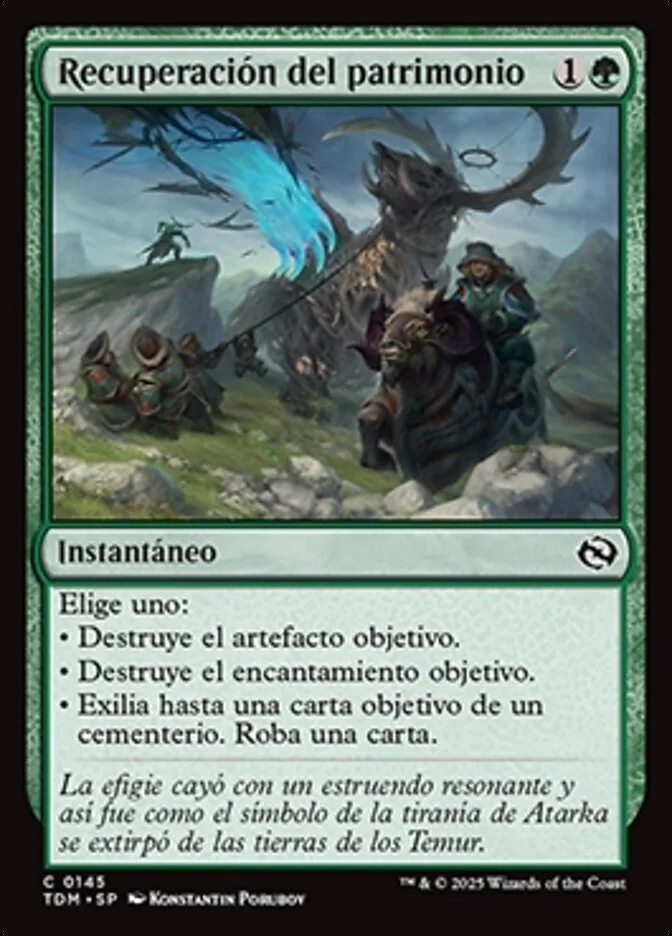 Recuperación del patrimonio (Tarkir: Dragonstorm) - Magic: The Gathering in TCG Land México