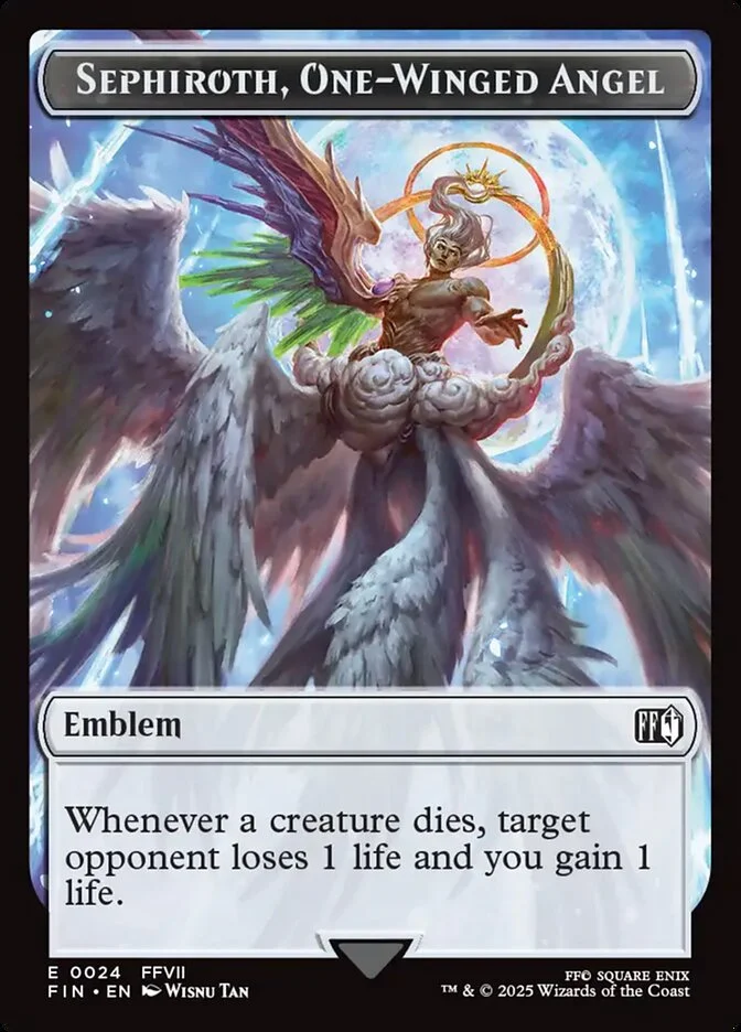 Sephiroth, One-Winged Angel Emblem (Final Fantasy Tokens) - Magic: The Gathering in TCG Land