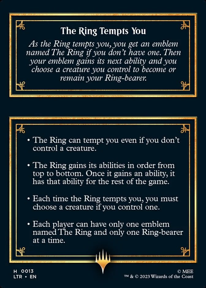 The Ring Tempts You (Tales of Middle-earth Tokens) - Magic: The Gathering in TCG Land