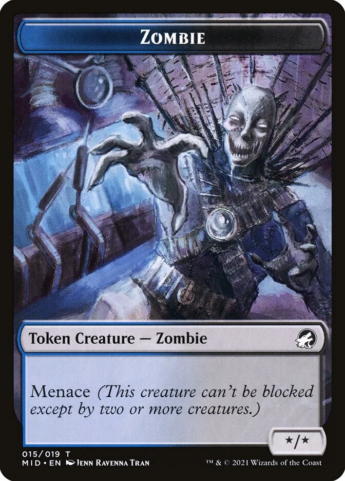 Zombie (Innistrad: Midnight Hunt Tokens) - Magic: The Gathering in TCG Land