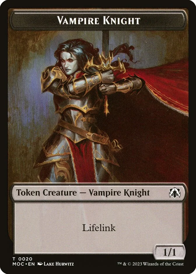 Vampire Knight (March of the Machine Commander Tokens) - Magic: The Gathering in TCG Land