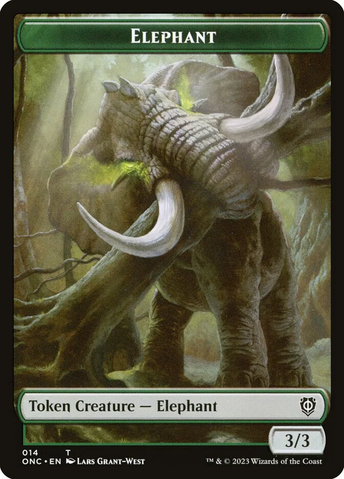 Elephant (Phyrexia: All Will Be One Commander Tokens) - Magic: The Gathering in TCG Land