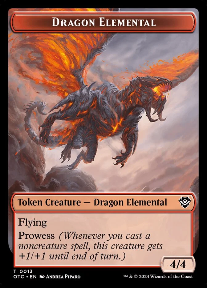 Dragon Elemental (Outlaws of Thunder Junction Commander Tokens) - Magic: The Gathering in TCG Land