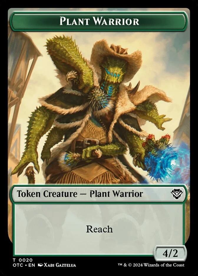 Plant Warrior (Outlaws of Thunder Junction Commander Tokens) - Magic: The Gathering in TCG Land