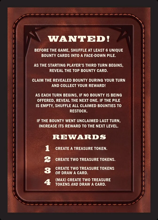 Wanted! (Outlaws of Thunder Junction Commander Tokens) - Magic: The Gathering in TCG Land