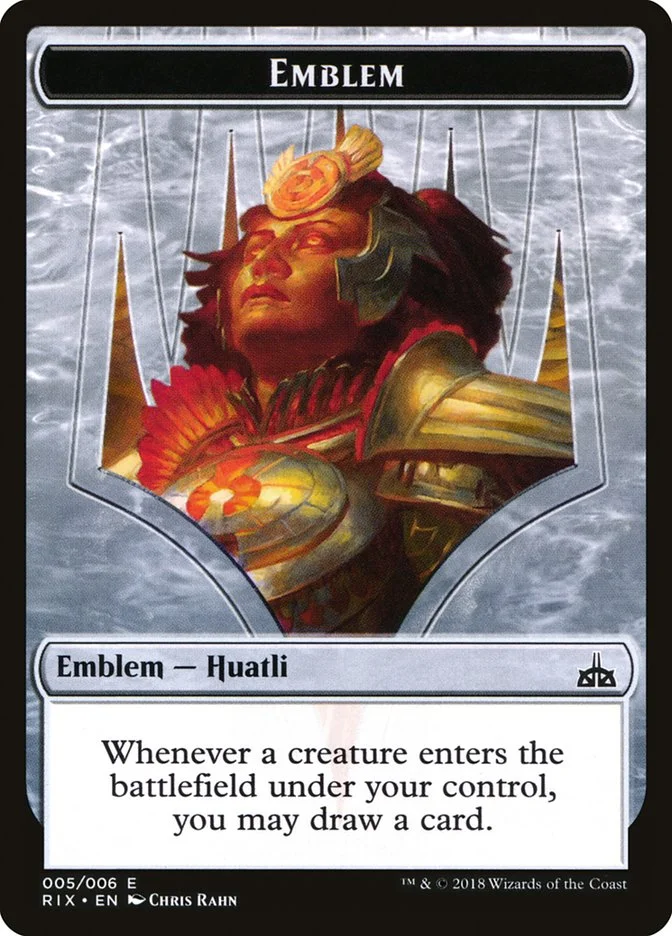 Huatli, Radiant Champion Emblem (Rivals of Ixalan Tokens) - Magic: The Gathering in TCG Land
