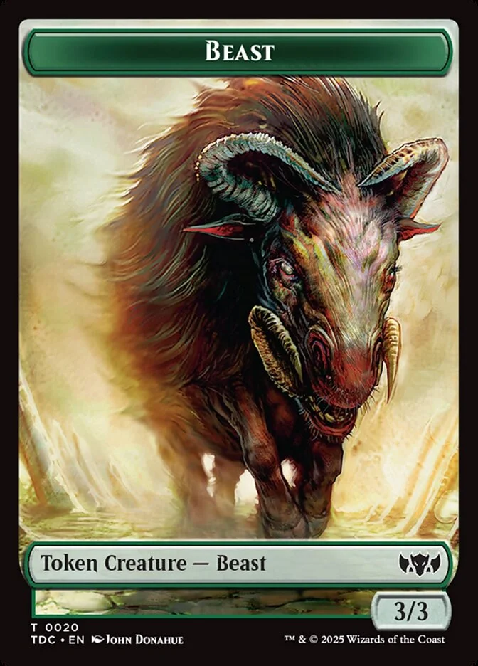 Beast (Tarkir: Dragonstorm Commander Tokens) - Magic: The Gathering in TCG Land