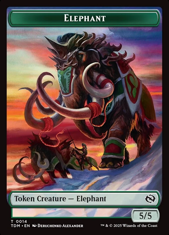 Elephant (Tarkir: Dragonstorm Tokens) - Magic: The Gathering in TCG Land