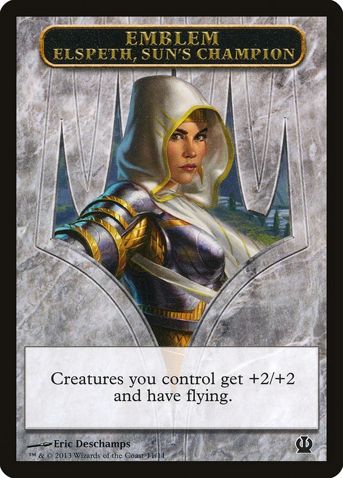 Elspeth, Sun's Champion Emblem (Theros Tokens) - Magic: The Gathering in TCG Land