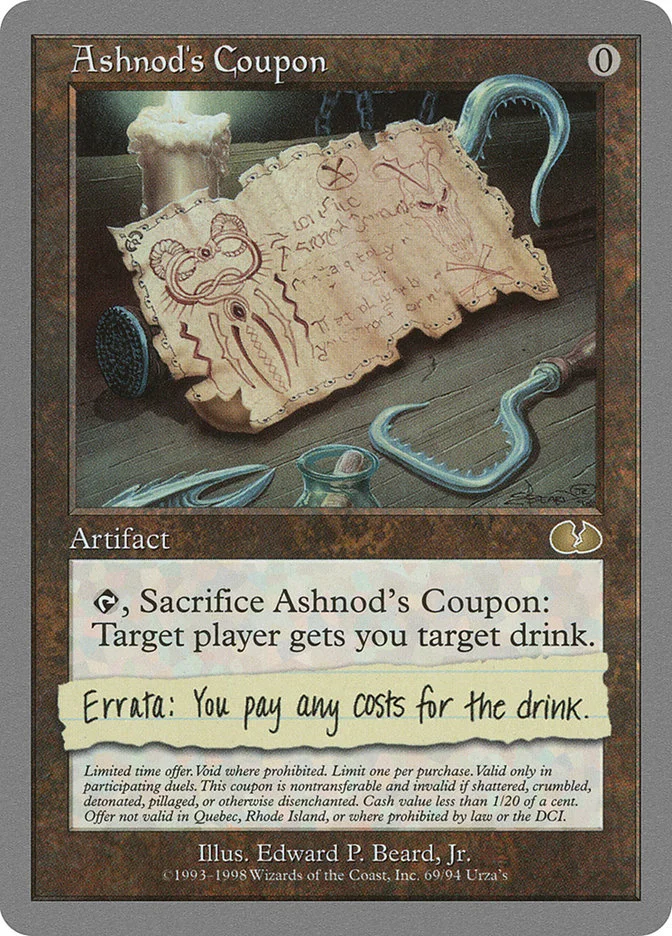 Ashnod's Coupon (Unglued) - Magic: The Gathering in TCG Land