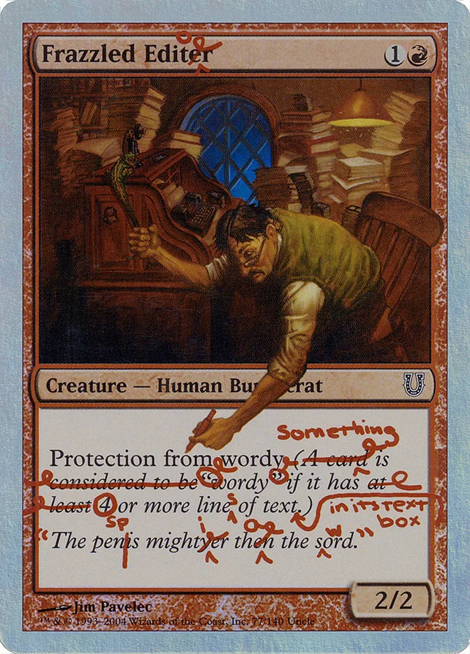 Frazzled Editor (Unhinged) - Magic: The Gathering in TCG Land