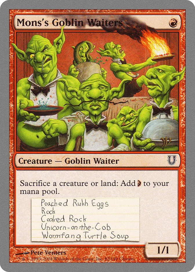 Mons's Goblin Waiters (Unhinged) - Magic: The Gathering in TCG Land