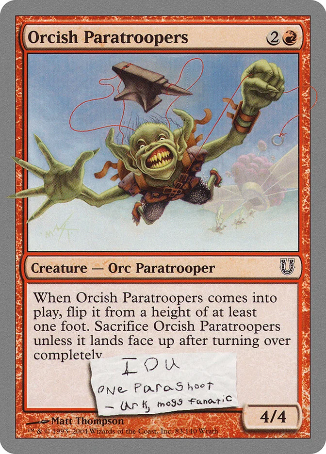 Orcish Paratroopers (Unhinged) - Magic: The Gathering in TCG Land