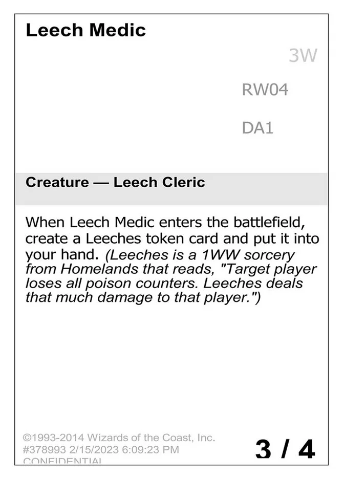Leech Medic (Unknown Event) - Magic: The Gathering in TCG Land