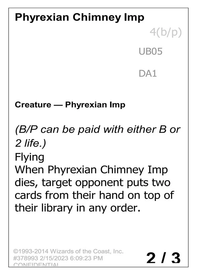 Phyrexian Chimney Imp (Unknown Event) - Magic: The Gathering in TCG Land