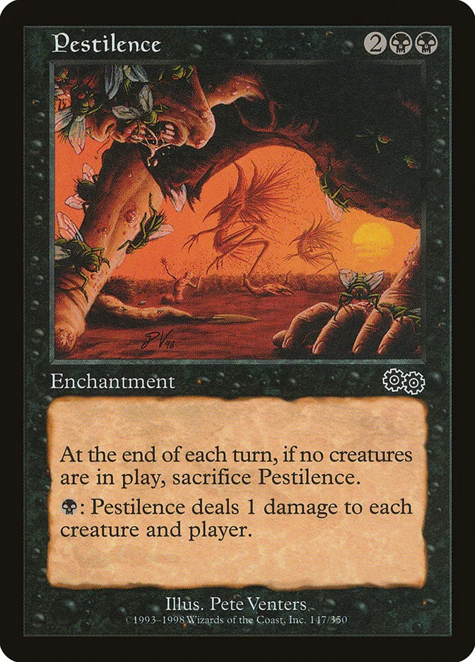 Pestilence (Urza's Saga) - Magic: The Gathering in TCG Land