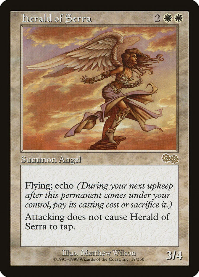 Herald of Serra (Urza's Saga) - Magic: The Gathering in TCG Land