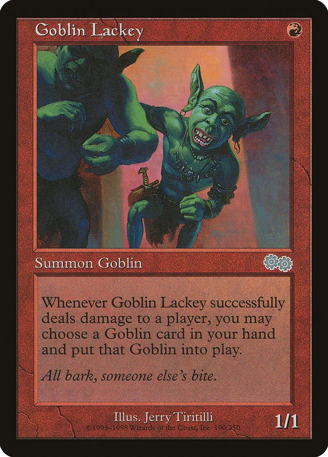 Goblin Lackey (Urza's Saga) - Magic: The Gathering in TCG Land