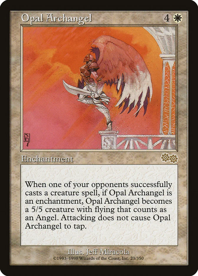 Opal Archangel (Urza's Saga) - Magic: The Gathering in TCG Land