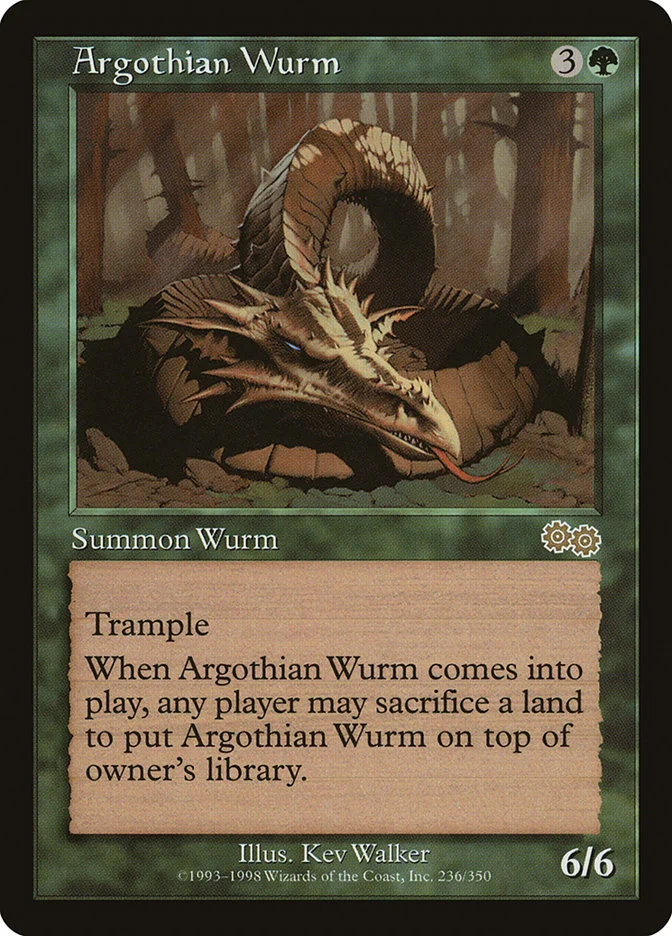 Argothian Wurm (Urza's Saga) - Magic: The Gathering in TCG Land
