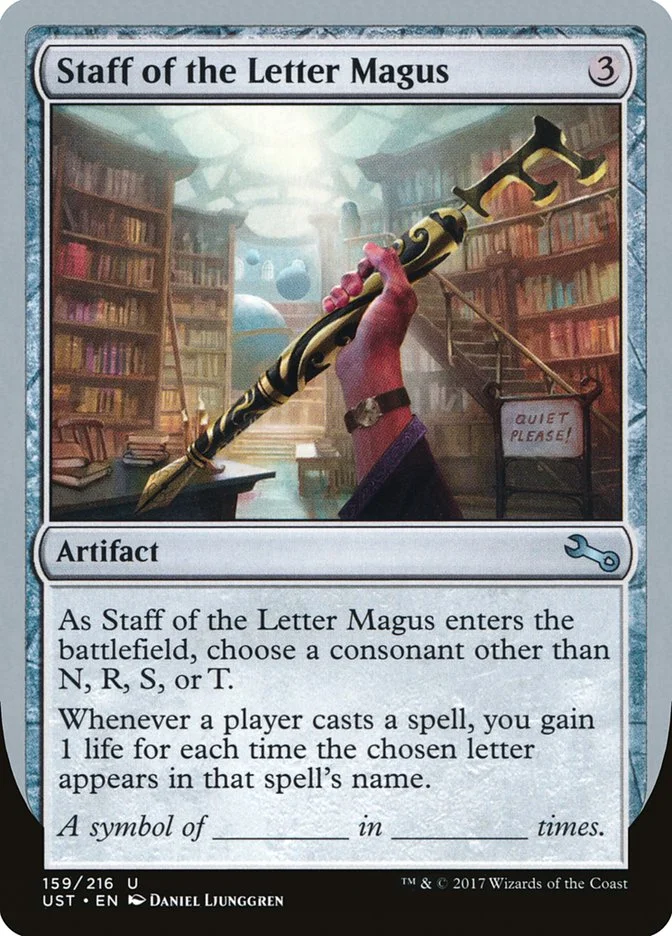 Staff of the Letter Magus (Unstable) - Magic: The Gathering in TCG Land