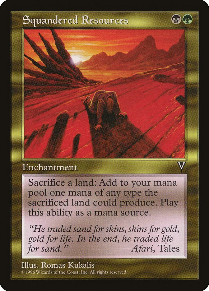 Squandered Resources (Visions) - Magic: The Gathering in TCG Land
