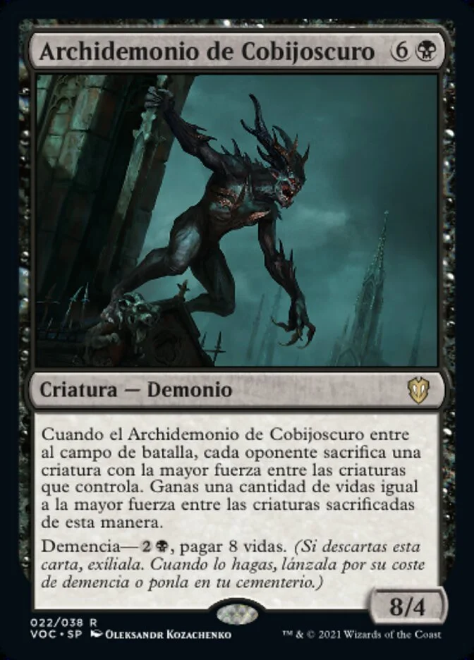 Archidemonio de Cobijoscuro (Crimson Vow Commander) - Magic: The Gathering in TCG Land México