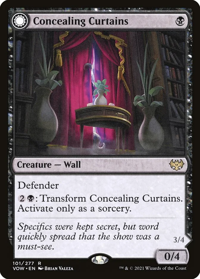 Concealing Curtains (Innistrad: Crimson Vow) - Magic: The Gathering in TCG Land