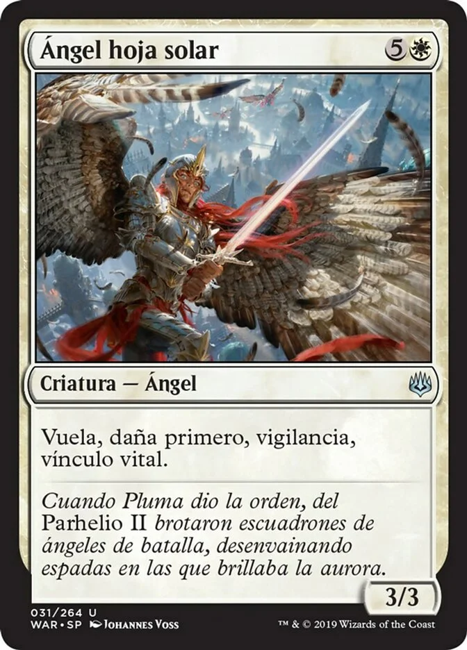 Ángel hoja solar (War of the Spark) - Magic: The Gathering in TCG Land