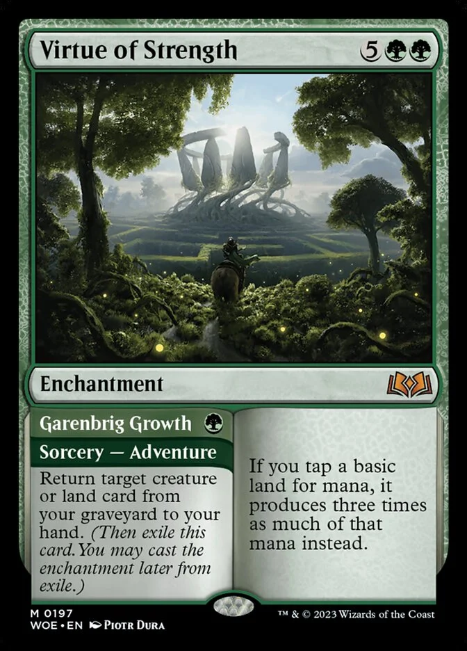 Virtue of Strength (Wilds of Eldraine) - Magic: The Gathering in TCG Land