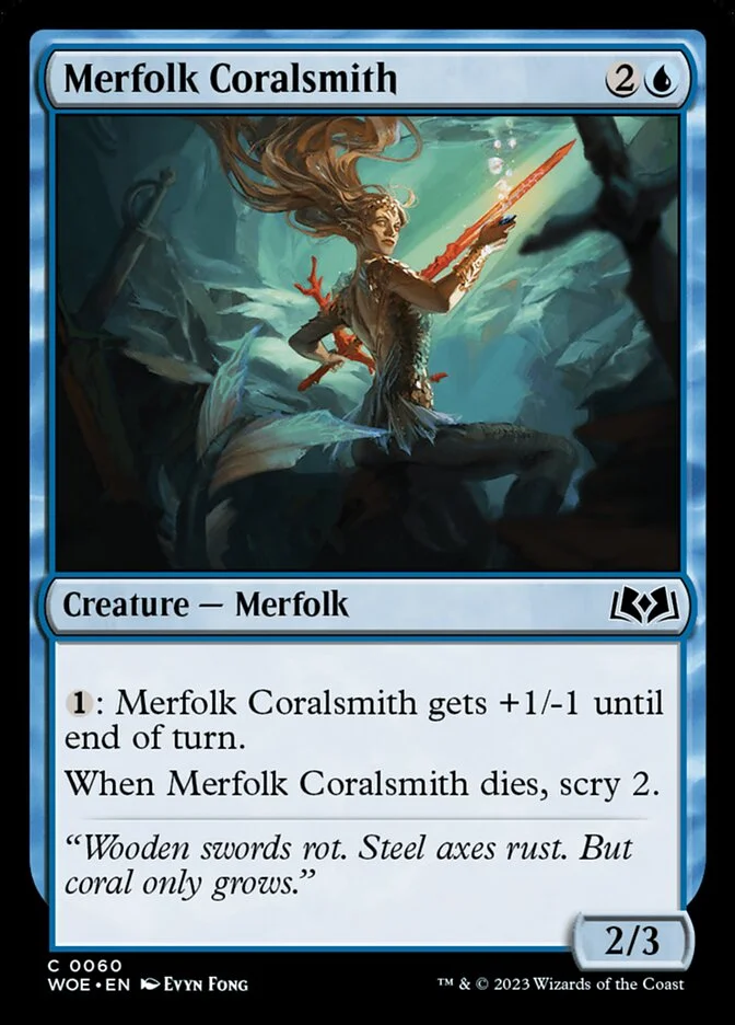 Merfolk Coralsmith (Wilds of Eldraine) - Magic: The Gathering in TCG Land