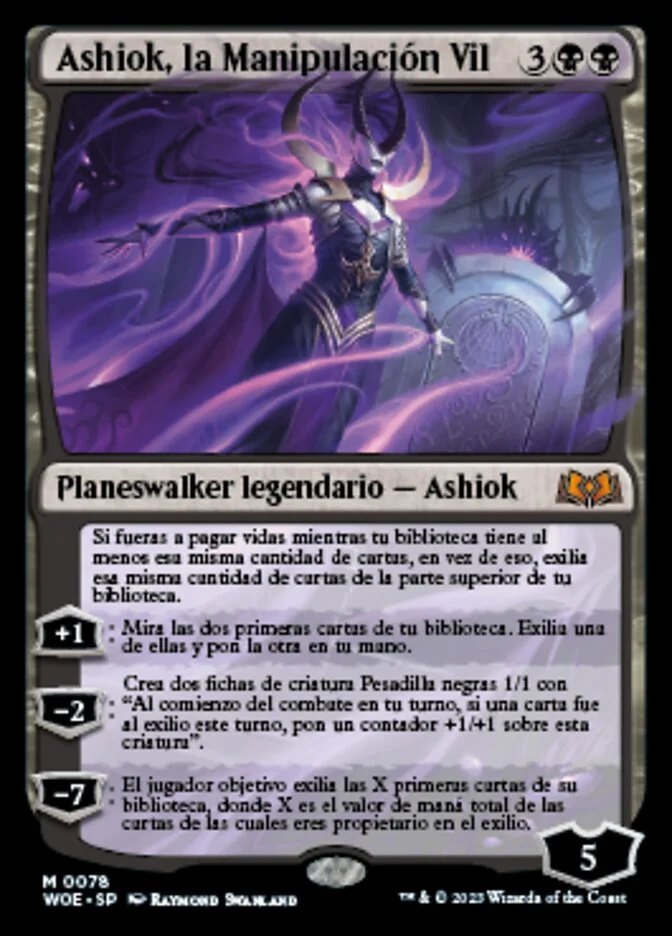 Ashiok, la Manipulación Vil (Wilds of Eldraine) - Magic: The Gathering in TCG Land México
